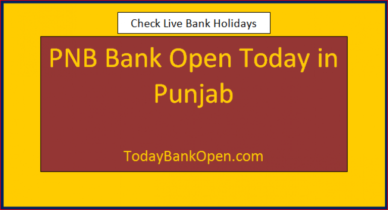 pnb bank open today in punjab