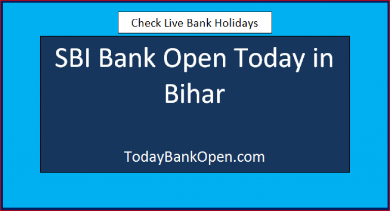 sbi bank open today in bihar