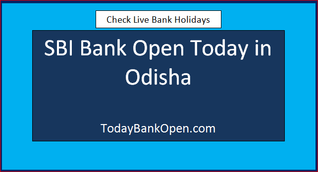 sbi bank open today in odisha