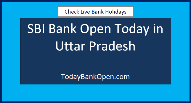 sbi bank open today in up